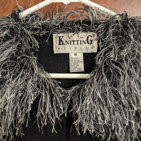 Vintage 80s/ 90s Silk Blend Statement Cardigan - Picture 6 of 11